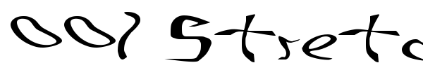 001 Stretched-Strung font preview